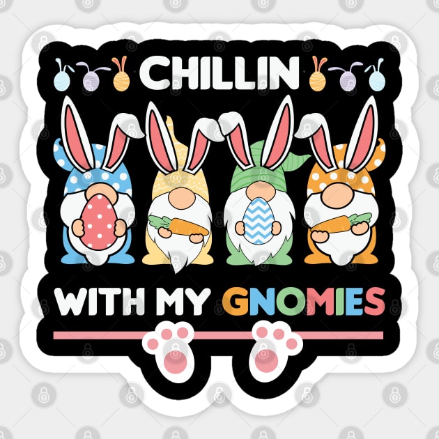 CHILLING WITH MY EASTER GNOMIES Sticker by Lolane